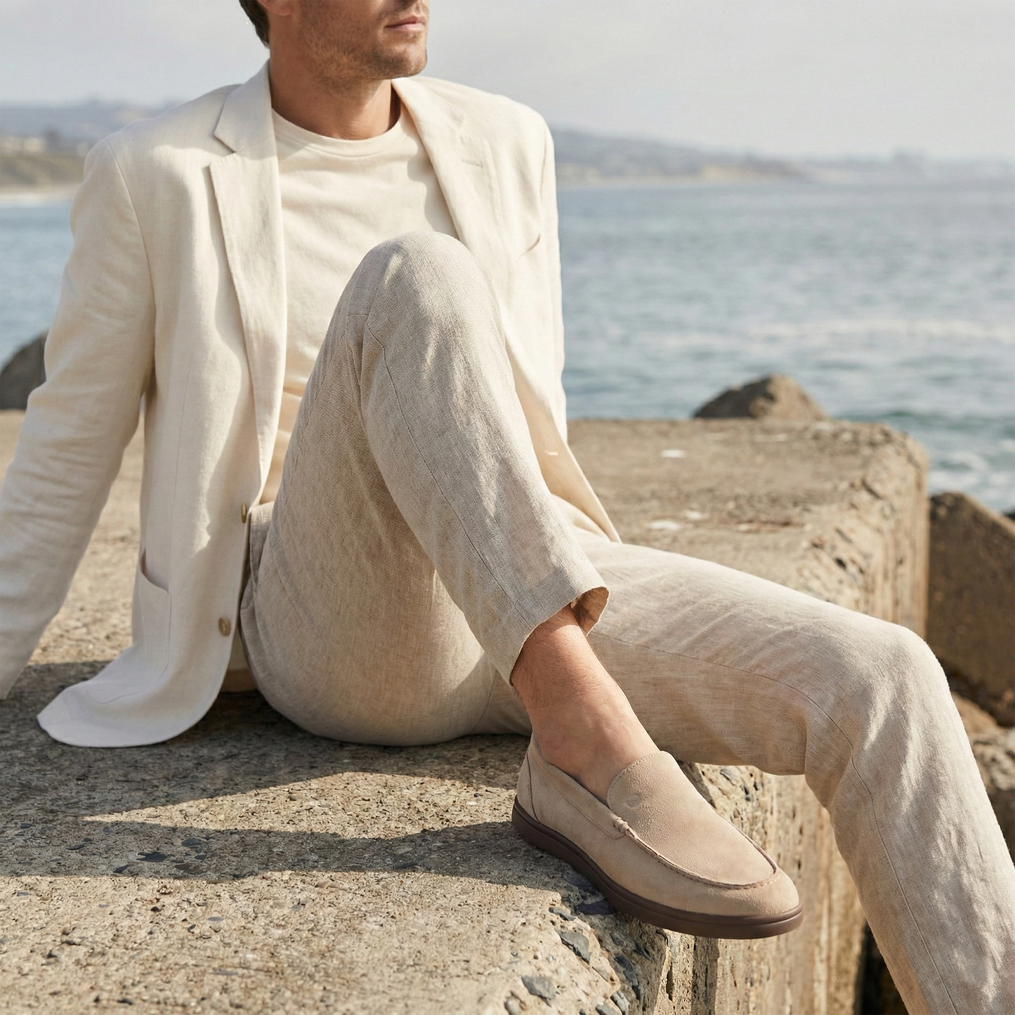 รองเท้าโลฟเฟอร์ ผู้ชาย Crew Suede Loafer