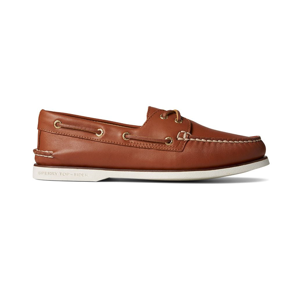 Sperry Gold A O 2 Eye Leather Slip on Shoes Men Brown STS24260