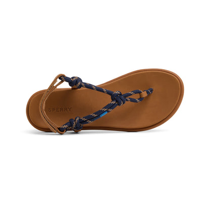 รองเท้าแตะ ผู้หญิง Rope T-Bar Flat Sandal
