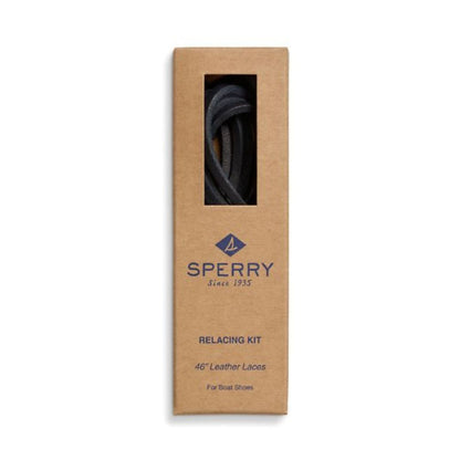 เชือกผูกรองเท้า Unisex Sperry Black Leather Lace & Needle Kit