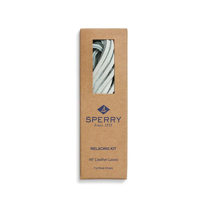 เชือกผูกรองเท้า Unisex Sperry White Leather Lace & Needle Kit