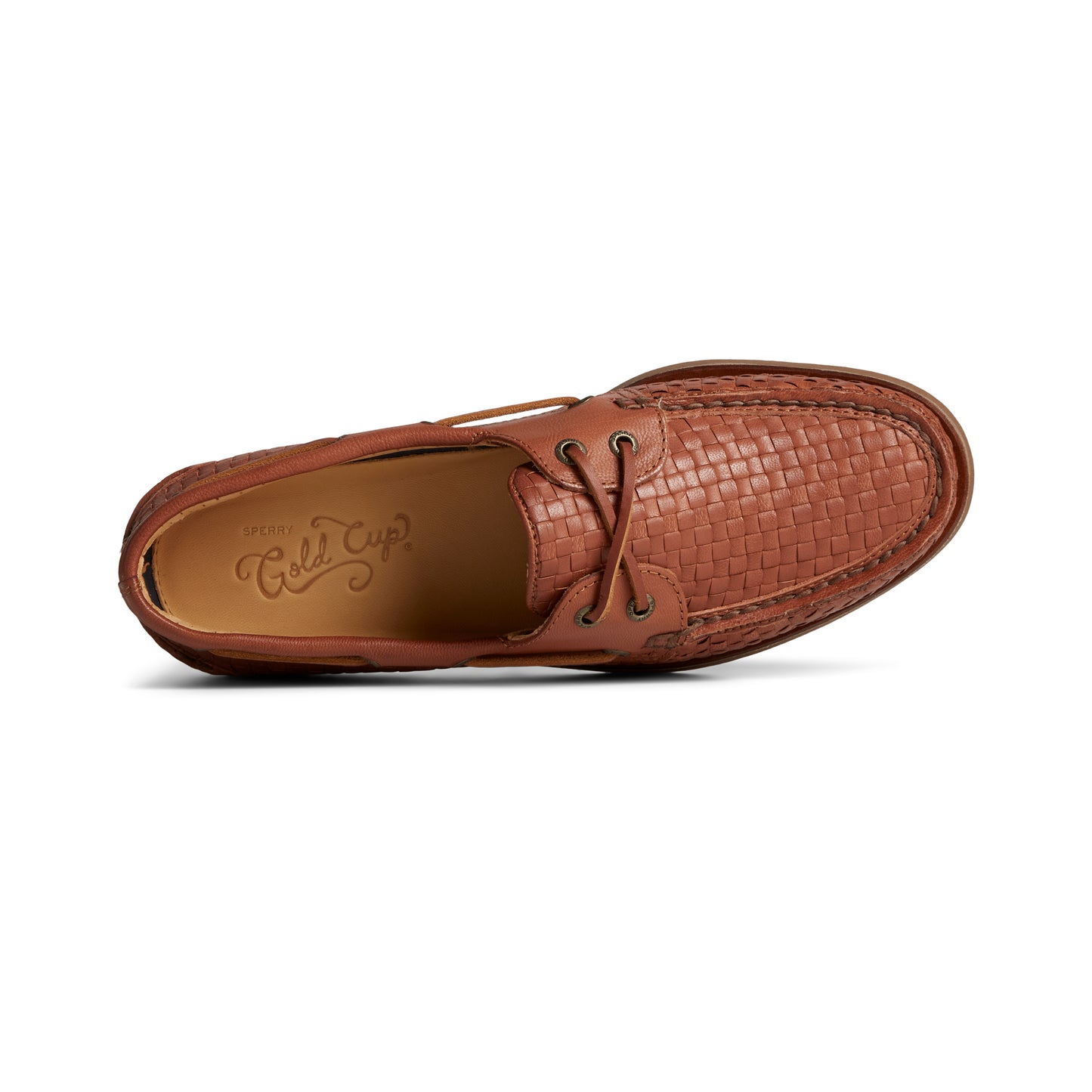 Men's Gold Authentic Original™ 2-Eye Woven Leather Slip-on Shoes