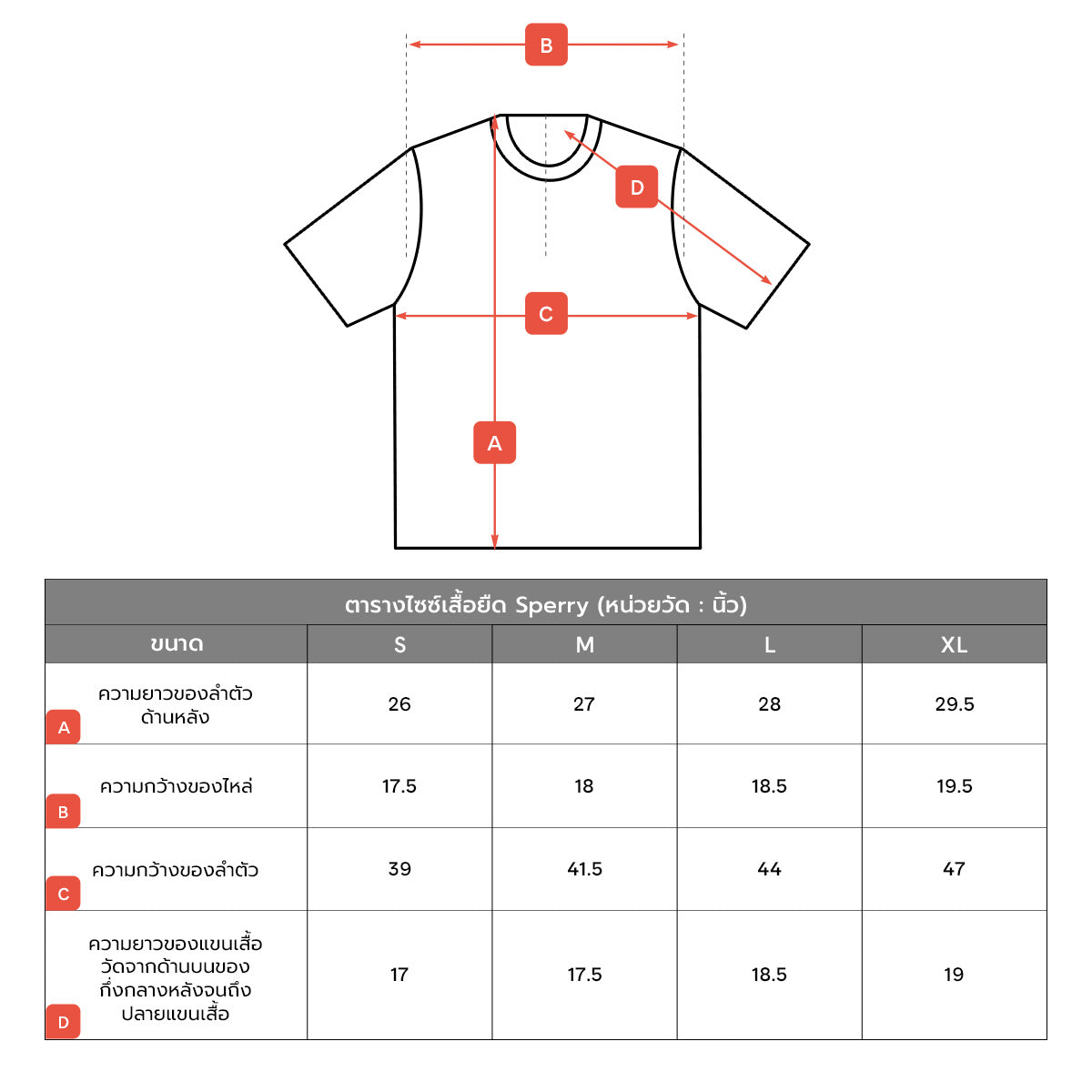 เสื้อยืด ผู้ชาย Essential T-Shirt (Stripe)