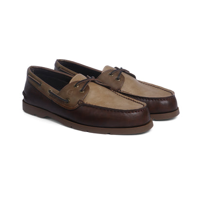 รองเท้าหนังแบบสวม ผู้ชาย Leeward 2-Eye Two-Tone